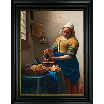 The Milkmaid By Johannes Vermeer - Framed Art