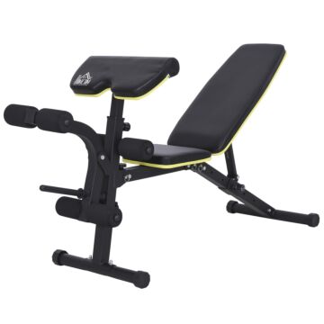 Homcom Multi-functional Dumbbell Weight Bench Adjustable Sit-up Stand For Home Gym With Adjustable Seat And Back Angle