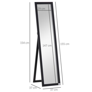 Homcom Full Length Mirror, Free Standing Dressing Mirror, Wall Mirror, 37 X 154 Cm