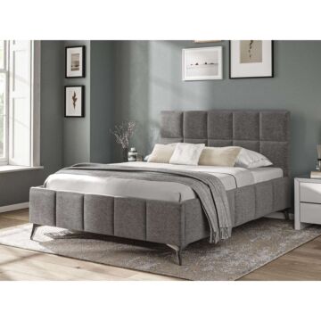 5'0 Fabric Bed - Dark Grey - Linen