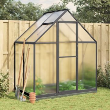 Vidaxl Greenhouse With Base Frame Anthracite 169x114x202 Cm Aluminium