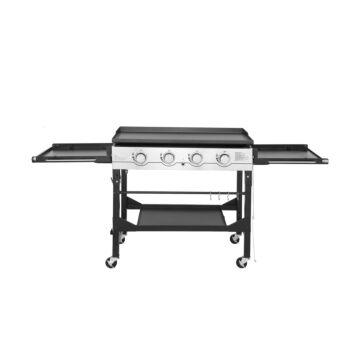 Callow 4 Burner Flat Top Gas Griddle - Outdoor Cooking Griddle 4 X 4kw Hi Power Burners Large 92cm X 55cm, Includes Quality Cover