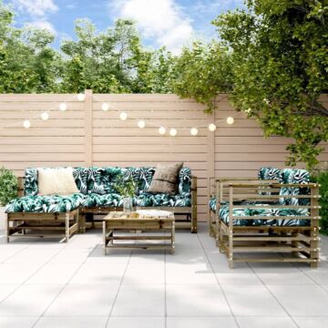 Vidaxl 7 Piece Garden Lounge Set Impregnated Wood Pine