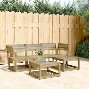 Vidaxl 4 Piece Garden Lounge Set Impregnated Wood Pine