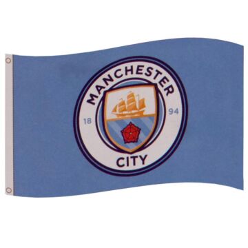 Manchester City Fc Core Crest Flag