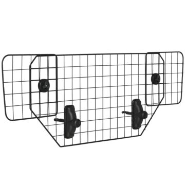 Pawhut Dog Guard For Cars Adjustable Boot Barrier Metal Mesh Pet Headrest, 90-120w X 40.5h Cm