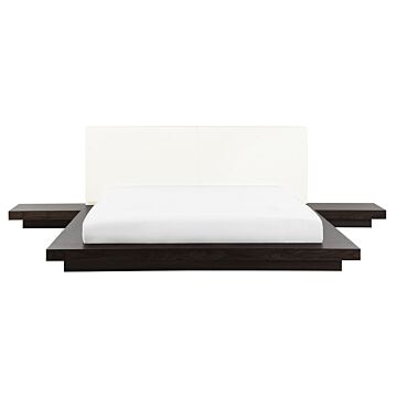 Japan Bed Frame Dark Wood Eu King Size 5ft3 Wood Veneer Low Profile