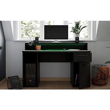 Flair Power Z Compact Computer Gaming Desk With Colour Changing Led Lights
