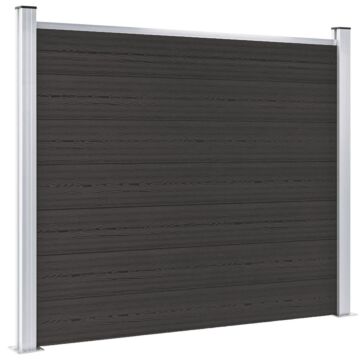 Vidaxl Fence Panel Wpc 180x146 Cm Black