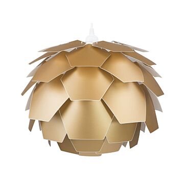 Pendant Lamp Gold Plastic Pine Cone Shade Hanging Lamp Beliani