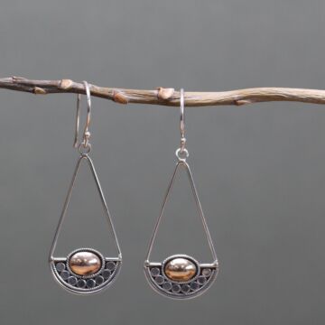 Silver & Gold Earring - Luna Balance