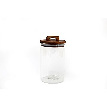 Glass Storage Jar With Acacia Lid 1.2l