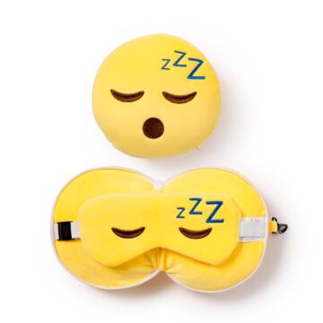 Relaxeazzz Travel Pillow & Eye Mask - Snoozie The Sleeping Head