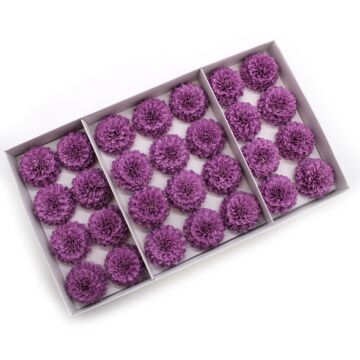 Craft Soap Flower - Small Chrysanthemum - Purple - Pack Of 10