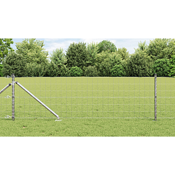 Vidaxl Euro Fence With 13 Spike Posts 0.6x50 M Galvanised Steel