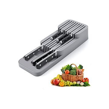 9 Slot Compact Kitchen Knife In-drawer Organiser Kitchenware Tableware Storage