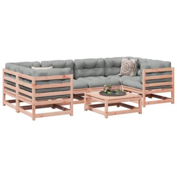 Vidaxl 7 Piece Garden Sofa Set Solid Wood Douglas Fir