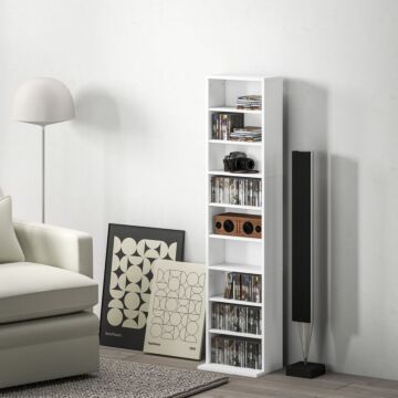 Homcom 260 Narrow Cd Storage Unit - White