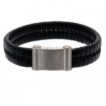 Liverpool Fc Single Plait Leather Bracelet