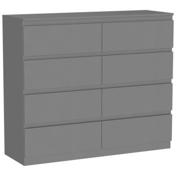 Vida Designs Denver 8 Drawer Chest, Grey