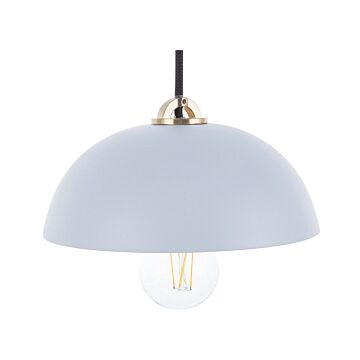 Ceiling Lamp Matte Blue Metal 143 Cm Pendant Modern Beliani
