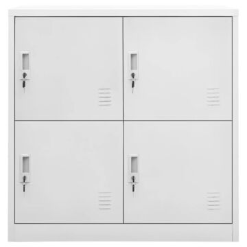 Vidaxl Locker Cabinets 2 Pcs Light Grey 90x45x92.5 Cm Steel