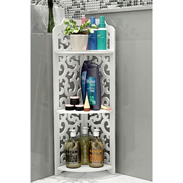 3 Tiers Corner Storage Rack Cabinet Shelf Storage For Bedroom Bathroom