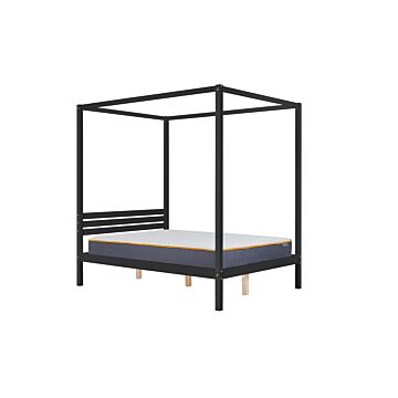 Mercia Four Poster Double Bed Black