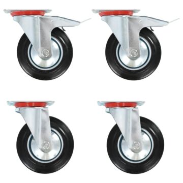 Vidaxl 24 Pcs Swivel Casters 160 Mm