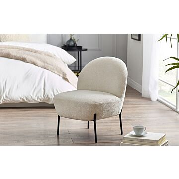 Lulu Boucle Accent Chair - Ivory