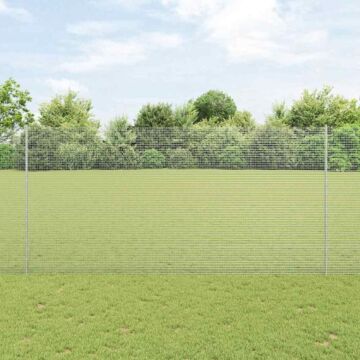 Vidaxl Welded Wire Fence With 44 U Posts Silver 1.6x50 M Steel