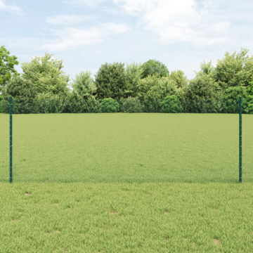 Vidaxl Fence Posts 11 Pcs U-channel Green 80 Cm Steel, Vidaxl Hexagon Fence Green 0,8x100 M Steel