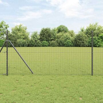 Vidaxl Fence Posts 52 Pcs Grey Ø32 Mm 190 Cm Galvanised Steel