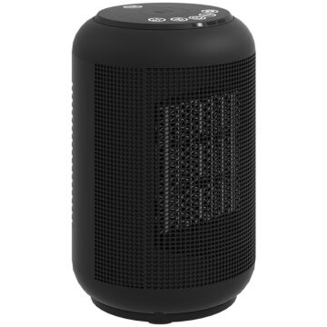 Homcom 1500w Ceramic Electric Heater With Fan, Timer, Oscillation - Black