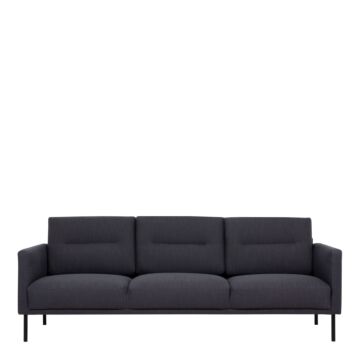 Larvik 3 Seater Sofa - Anthracite, Black Legs