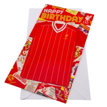 Liverpool Fc Retro Shirt Birthday Card