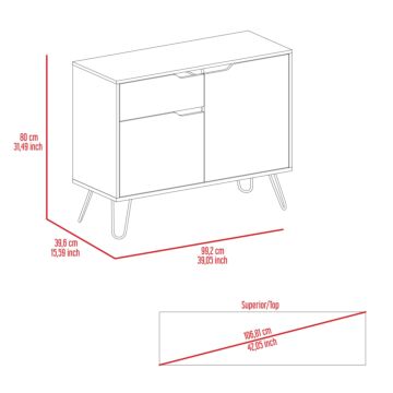 Manhattan Small Sideboard With 2 Doors & 1 Drawer