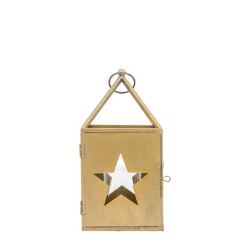 Starry Lantern Small Antique Gold 150x150x300mm