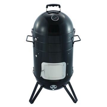 Premium Charcoal Smoker Bbq Grill With Hanging Rack, Hooks, Grill And Cover