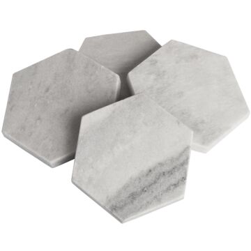 Grey Marble Hexagonal Coasters