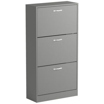 3 Drawer Shoe Cabinet, Grey