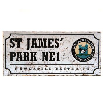 Newcastle United Fc Retro Street Sign