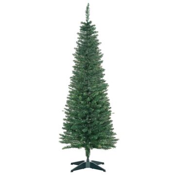 Homcom 1.5m Artificial Christmas Pine Tree W/plastic Stand-green