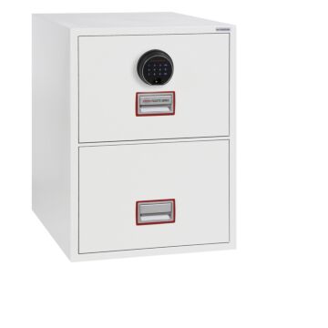 Phoenix World Class Vertical Fire File Fs2272f 2 Drawer Filing Cabinet With Fingerprint Lock