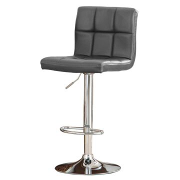 Cubik Bar Stool Pu Chrome & Grey (2s)