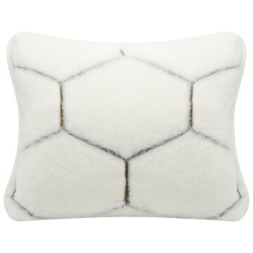 Cashmere Wool Cushion - Natural Hex 50x60cm