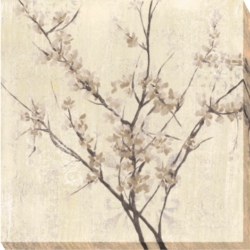 Neutral Blossoms On Cream I By Jennifer Goldberger