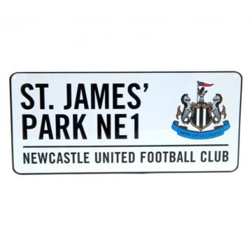 Newcastle United Fc White Street Sign