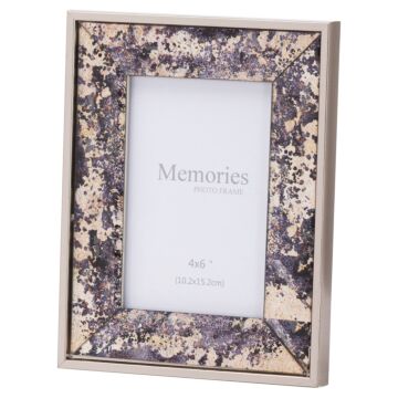 Silver Foil Metallic 4x6 Frame