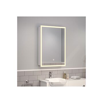 Rectangular Wall Mount Mirror Cabinet With Led Lighting